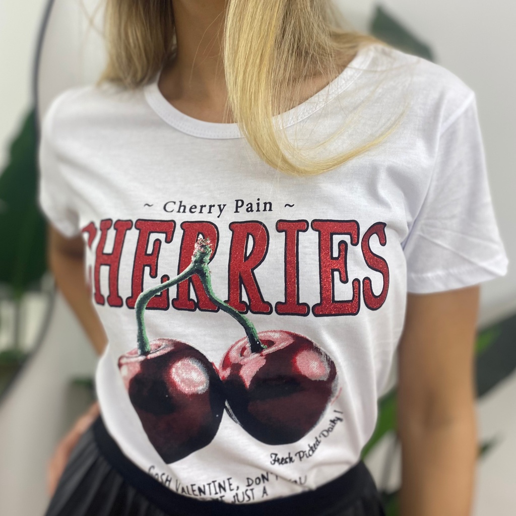 REMERA LISA CHERRIES